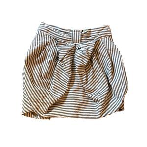 Eva Franco Mini Skirt Sz 10 Bubble Hem Bow